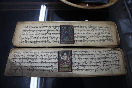 A Tibetan Sutra, late 19th/early 20th century, 29cm x 9.5cm